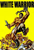 Vintage movie poster for The White Warrior (1959) DVD showing Steve Reeves as a muscular man wielding a broken chain and a dagger, leaping over a chaotic battlefield.