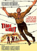 A distressed man grips barbed wire with explosions and soldiers behind him. Text: “Time Limit (1957) DVD” – a gripping Korean War drama that's a rare find for classic film fans!.