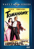 DVD cover for Tomahawk (1951) DVD, the classic western, featuring artwork of a man with a gun and a woman in period attire, set above action-packed scenes with horseback riders and battles. The title and cast names are prominently displayed at the top, making this hard-to-find film an essential addition for collectors of rare movies on DVD.