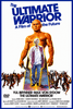 DVD cover for The Ultimate Warrior DVD (1975) featuring Yul Brynner depicted as a bald man in orange wielding swords, with a smaller figure in a white coat below. Set amid post-apocalyptic New York City, the artwork shows armed survivors beneath a blazing sky—a striking visual suited to this 1975 DVD release.