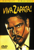 Viva Zapata DVD (1952) cover features Marlon Brando as a serious man with a mustache and a cord in his mouth, set against a yellow background with bold, stylized title text above.
