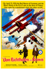 A dramatic painted poster for the Von Richthoften vs Brown (1971) DVD showcases World War I biplanes locked in intense dogfights, bringing the excitement of historical air battles to life. Bold lettering announces “Von Richthofen and Brown” against a vivid yellow background filled with clouds and soaring planes, perfectly capturing the thrilling atmosphere of this classic war drama.