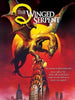 A massive, winged serpent menaces the peak of a skyscraper against a city skyline at sunset. The text features “The Winged Serpent (1982) DVD” and references Quetzalcoatl, underscoring the peril it brings in this cult monster film—a must-have for collectors searching for rare movies on DVD or fans of classic films.