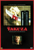 A movie poster for The Yakuza features a sword, gun barrels, and photos arranged on a bamboo mat. Text reads: "A man never forgets. A man pays his debts." At the bottom is the portrait of a man—an eye-catching image for film enthusiasts and collectors looking for The Yakuza DVD (1974) to add to their collection of classic movies on DVD.
