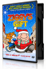 DVD case for Ziggy’s Gift (1982) featuring a cartoon character in a Santa hat and a cat on a sled in a snowy city street.