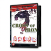 DVD case for Cross of Iron (1977), featuring a soldier reaching toward a cross in barbed wire above headshots of the main cast.