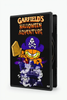 The Garfield’s Halloween Adventure DVD (1985) case features an illustration of Garfield dressed as a pirate, brandishing a wooden sword above a haunted house surrounded by ghosts.