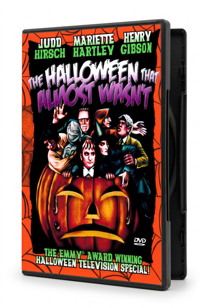 DVD case for The Halloween That Almost Wasn’t (1979), featuring a group of characters emerging from a giant jack-o-lantern.