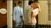 Three people stand on a porch; a man in a light blue suit smiles while a couple in pastels kiss. House number 3410 is visible—evoking "Chances Are (1989)" on DVD, the classic reincarnation movie perfect for rare film collectors.