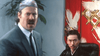 A man in a suit and headband stands in the foreground, looking shocked—a scene reminiscent of a classic Hong Kong action comedy—while another man in traditional attire sits at a desk before a red flag with white birds, as depicted on the cover of the City Cops (1989) DVD.