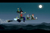 Experience the magic of Room on the Broom (2012) DVD, where a witch, her cat, a dog, a bird, and a frog soar together on a broomstick beneath the glowing full moon and over misty mountains—a spellbinding adventure that’s perfect for any Halloween movie collection or fans of classic animated tales on DVD.